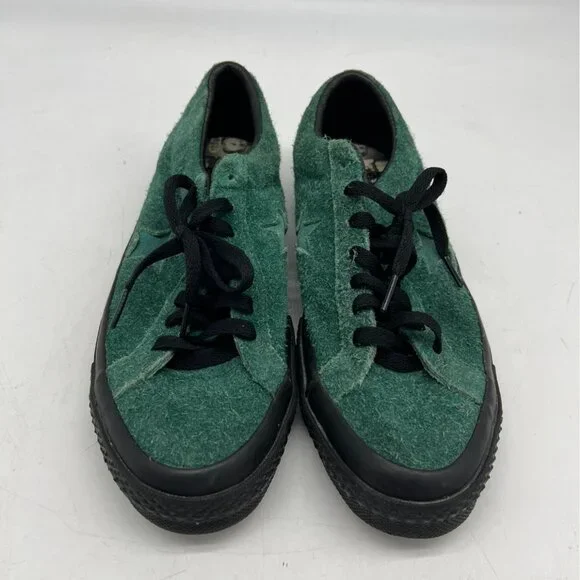 Converse X Stussy Unisex One Star Low Top Sneakers Mens 8/ Womens 10 Green Suede - Picture 4 of 8
